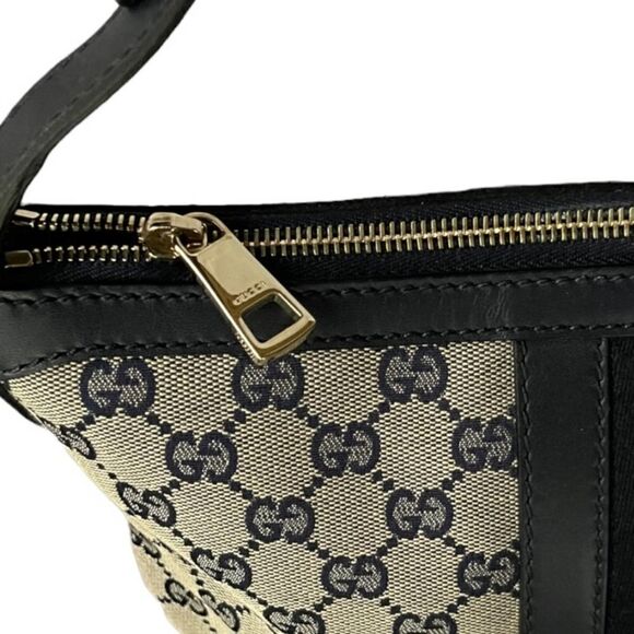 Gucci Monogram Vintage Web Medium Half Moon Hobo Handbag Crossbody - Picture 5 of 14